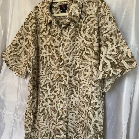 Vintage Emergency Exit Patterned Button Down Shirt - Picture 2 of 5